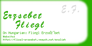 erzsebet fliegl business card